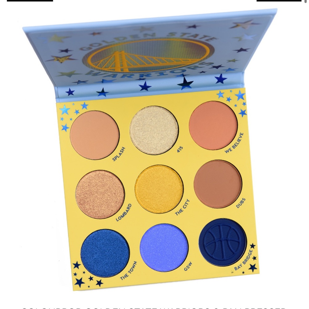 ColourPop x NBA Golden State Warriors Eyeshadow Palette LE NIB
